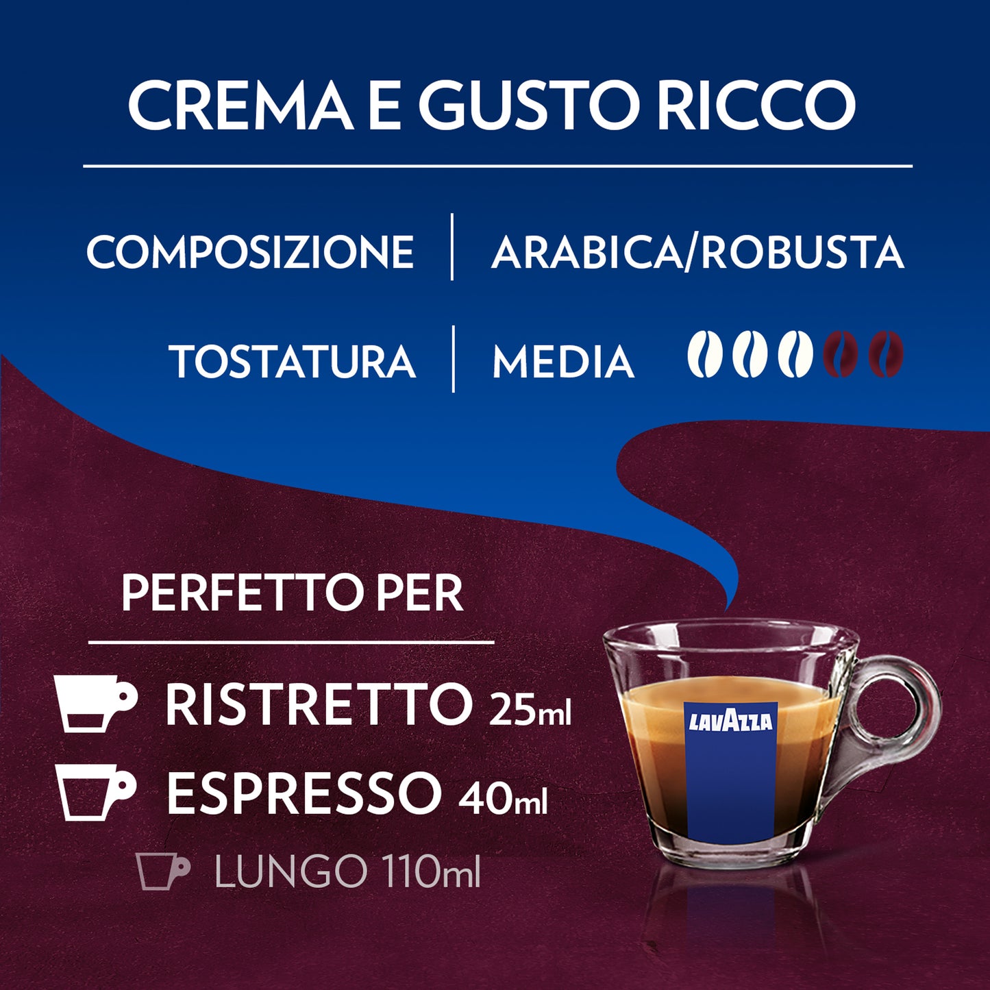 Capsule Alluminio Lavazza Crema e Gusto Ricco comp. Nespresso