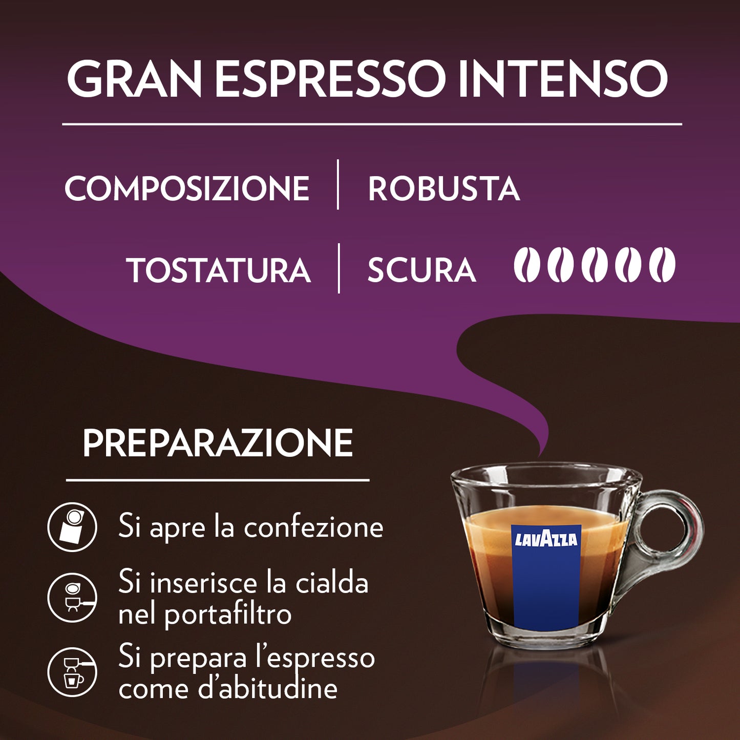 Cialde Ese 44 mm Lavazza gran espresso Intenso