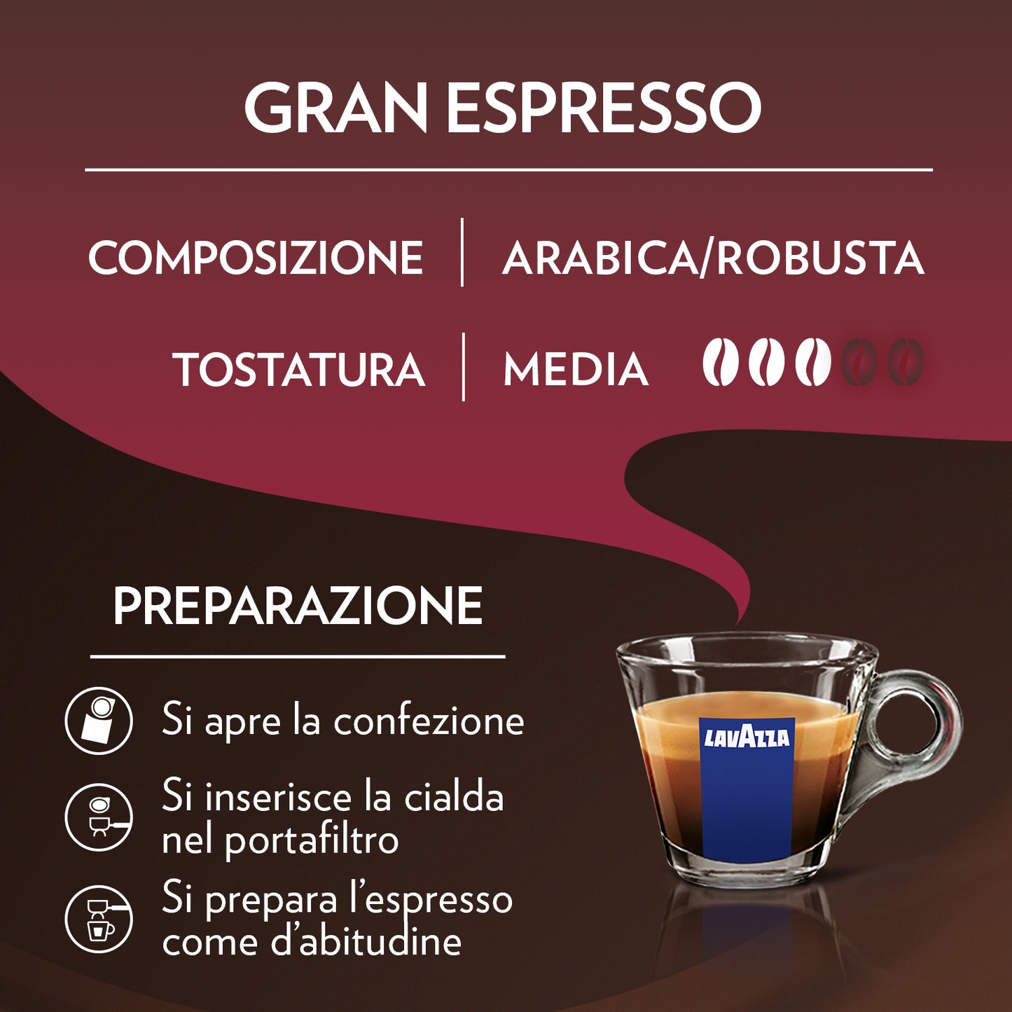 Cialde Ese 44 mm Lavazza gran espresso