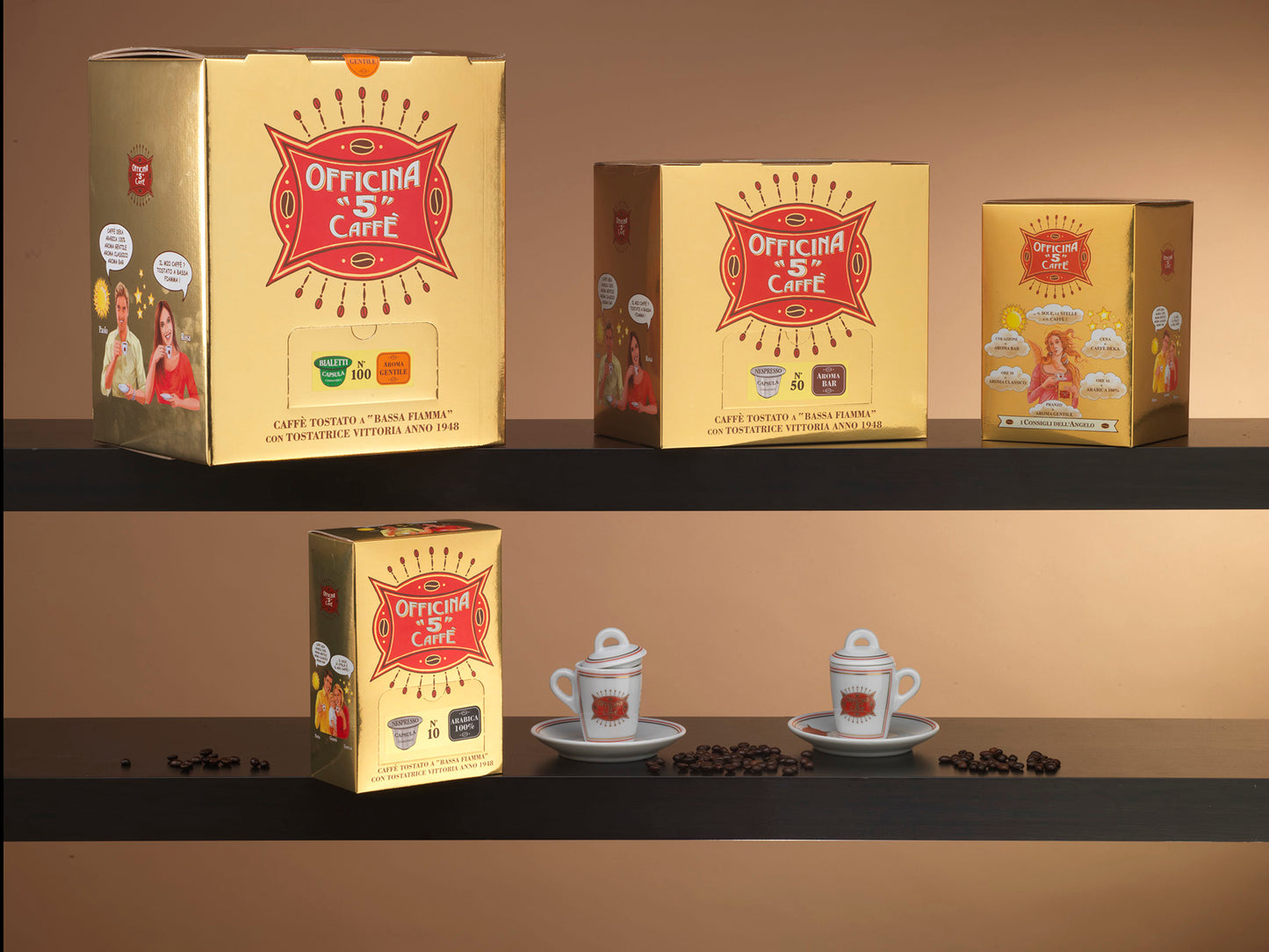Capsule Officina 5 Aroma Bar compatibili Caffitaly