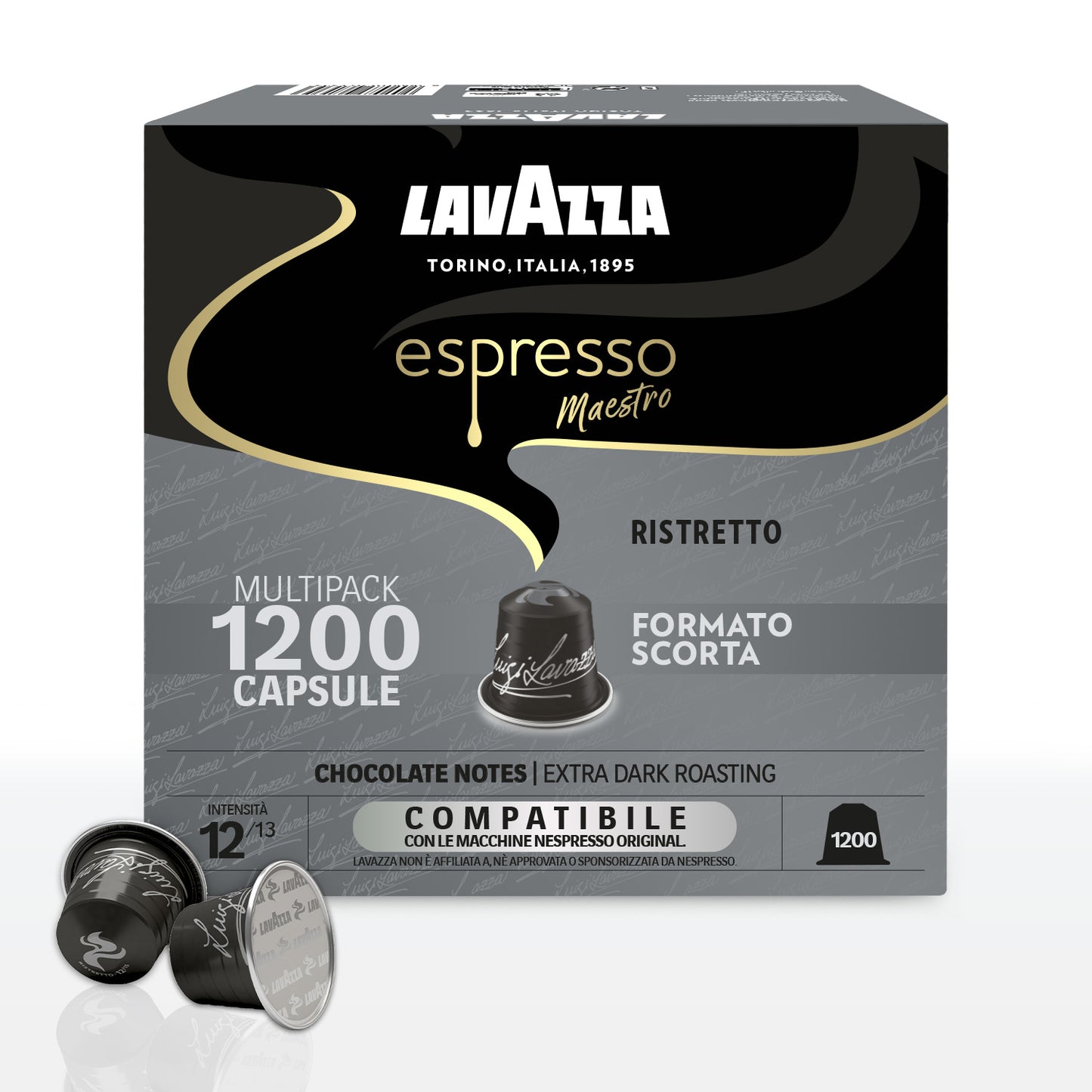 Capsule Alluminio Lavazza Maestro Ristretto comp. Nespresso