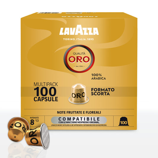 Capsule All. Lavazza Qualità Oro comp. Nespresso Confezioni da 100