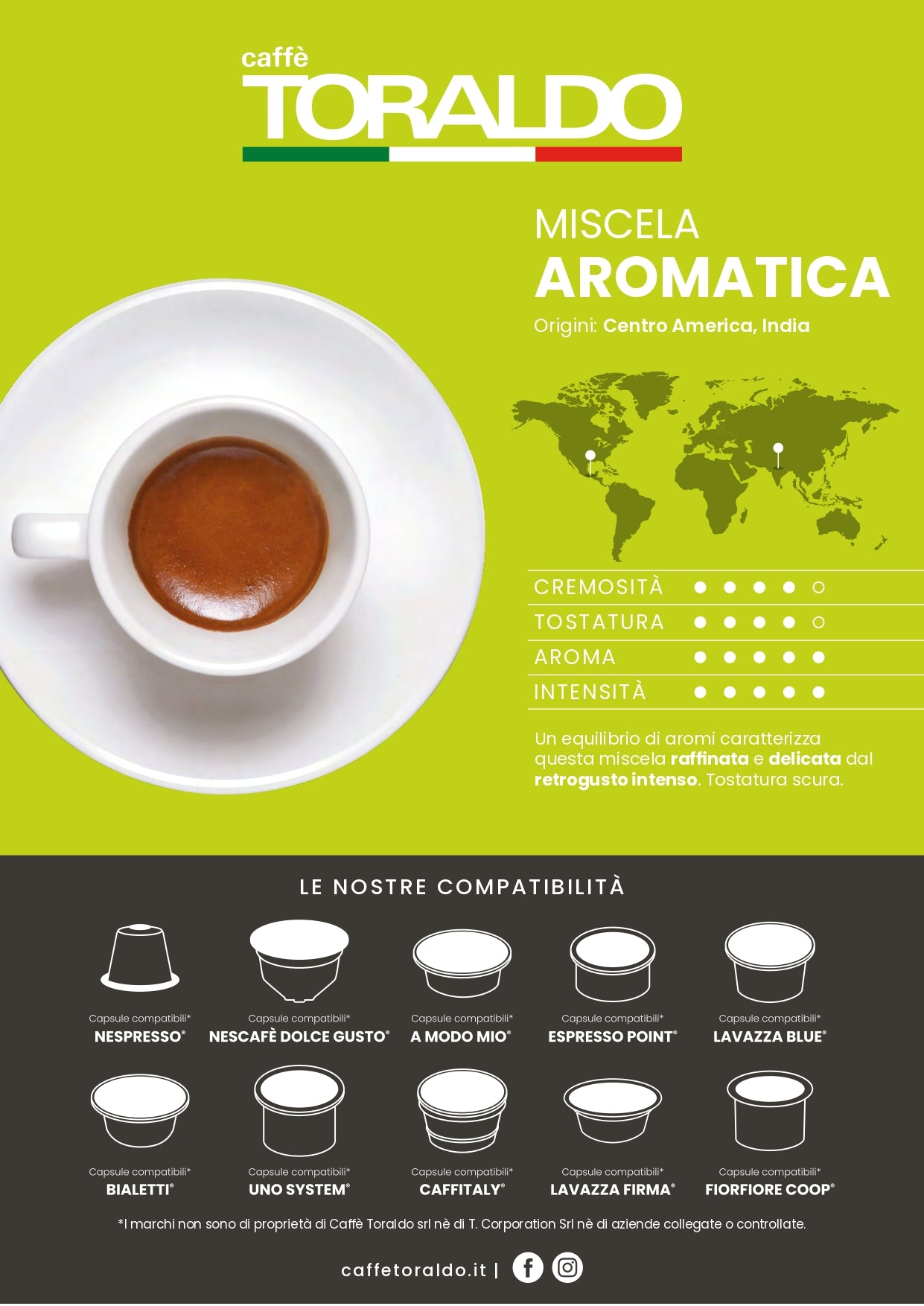 Capsule caffè Toraldo AROMATICA compatibili A Modo Mio