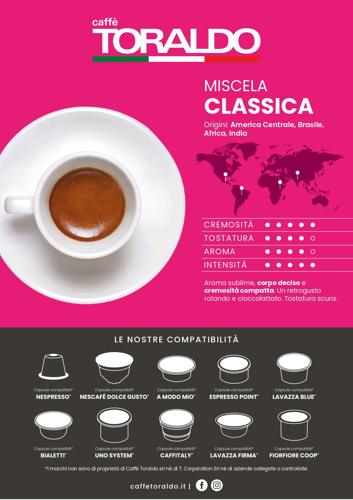 Capsule caffè Toraldo Classica compatibili Caffitaly
