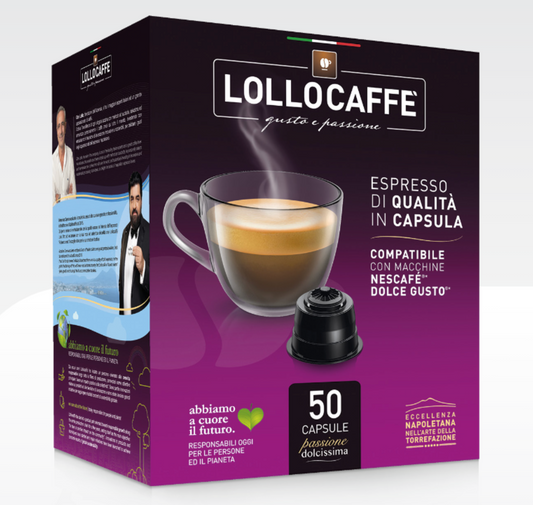 Capsule Lollo caffè Flow Pack miscela Dek compatibili Dolce Gusto