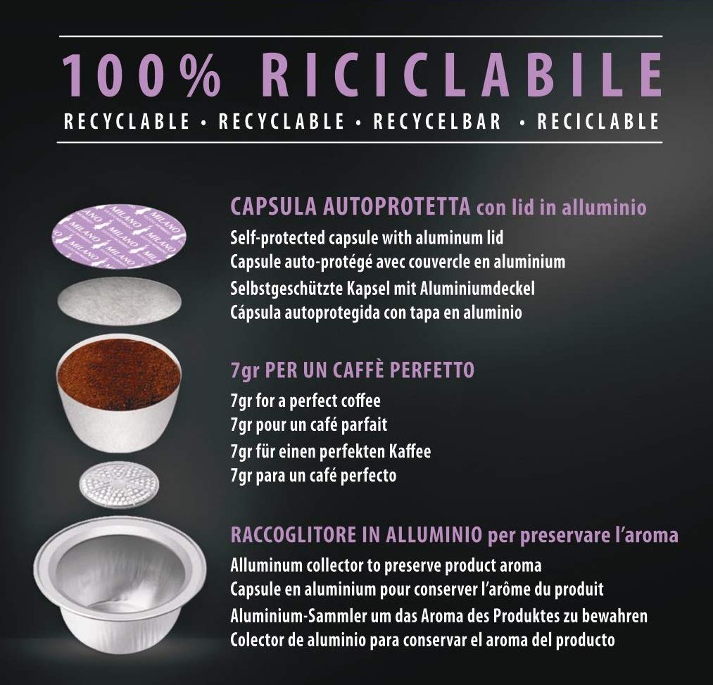 Capsule Bialetti caffè d'Italia Milano (Gusto Morbido)