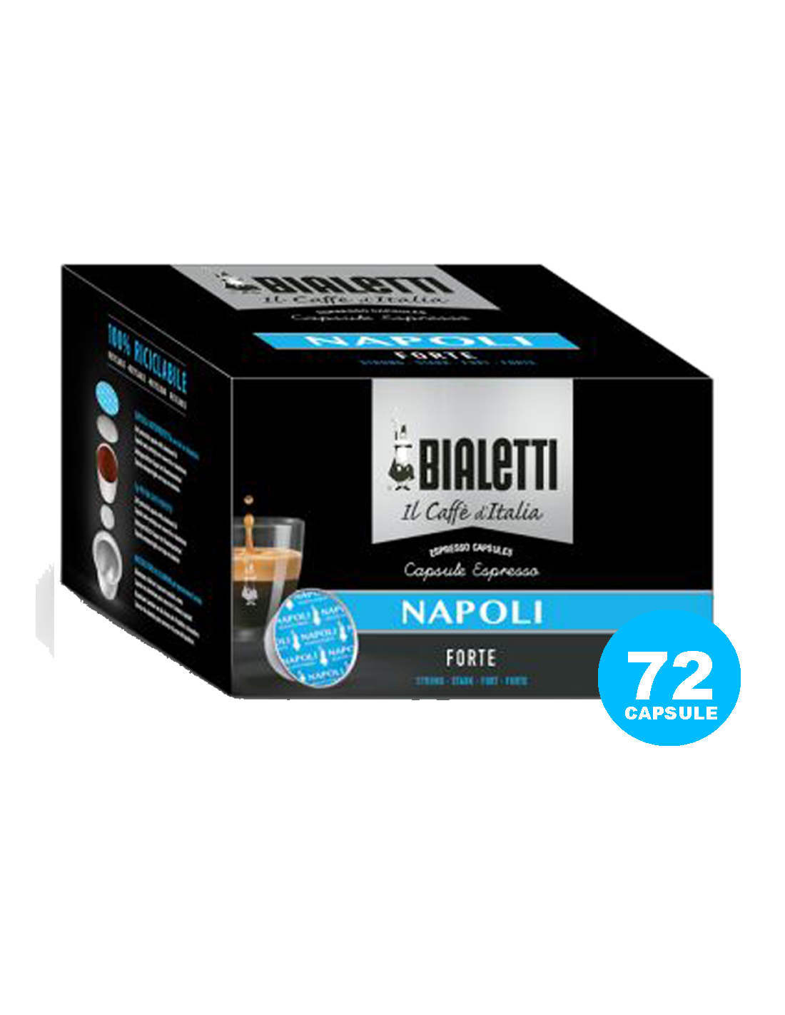 Capsule Bialetti Napoli MULTIPACK (Gusto Forte) - (confezioni da 72 capsule)