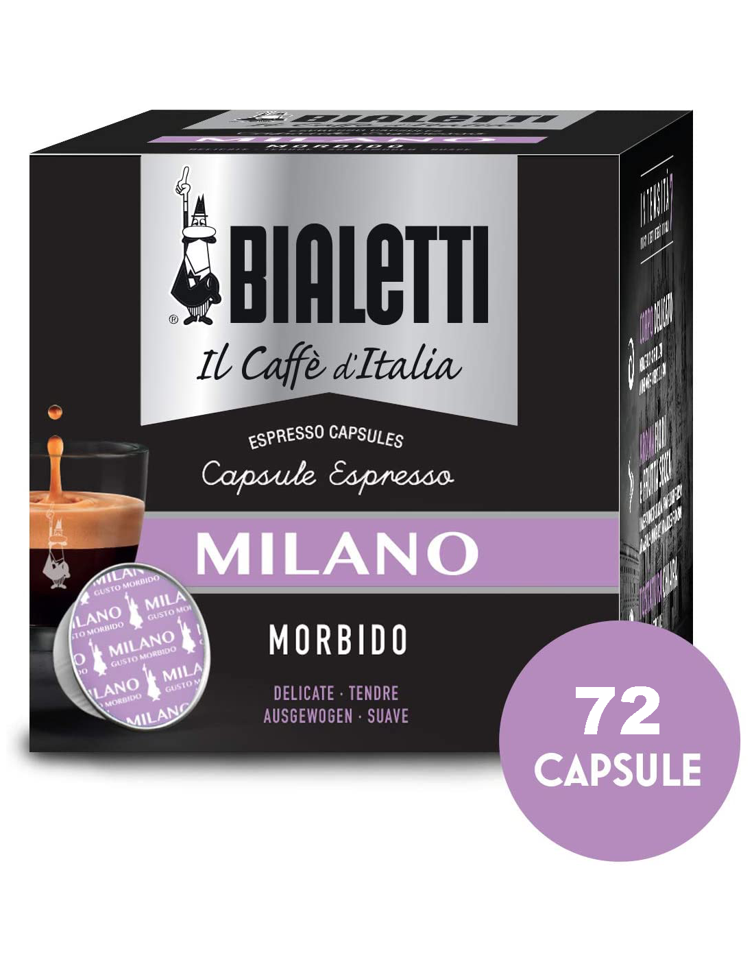 Capsule Bialetti MILANO MULTIPACK (confezioni da 72 capsule)