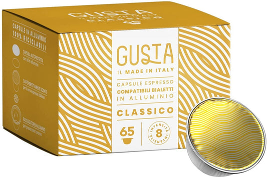 Capsule Gusta CLASSICO Compatibili Bialetti Alluminio