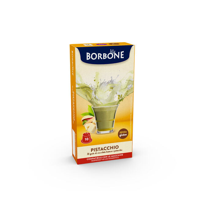 Capsule Borbone Bevanda Solubile Gusto CIOCC BIANCA E PISTACCHIO