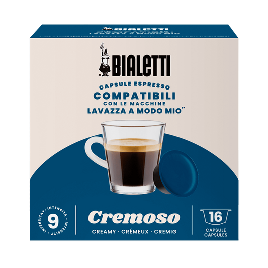 Capsule Bialetti Cremoso in alluminio compatibili A Modo Mio