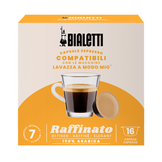 Capsule Bialetti Raffinato in alluminio compatibili A Modo Mio