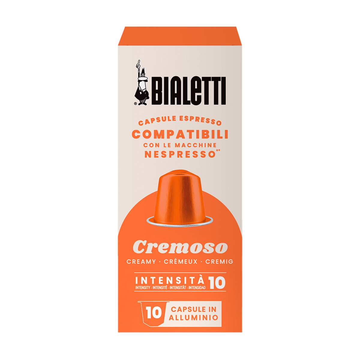 Capsule Bialetti Cremoso in alluminio compatibili Nespresso