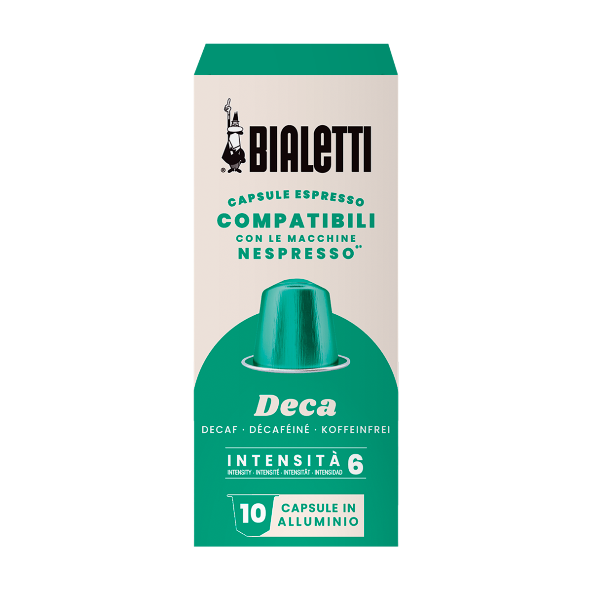 Capsule Bialetti Deca in alluminio compatibili Nespresso