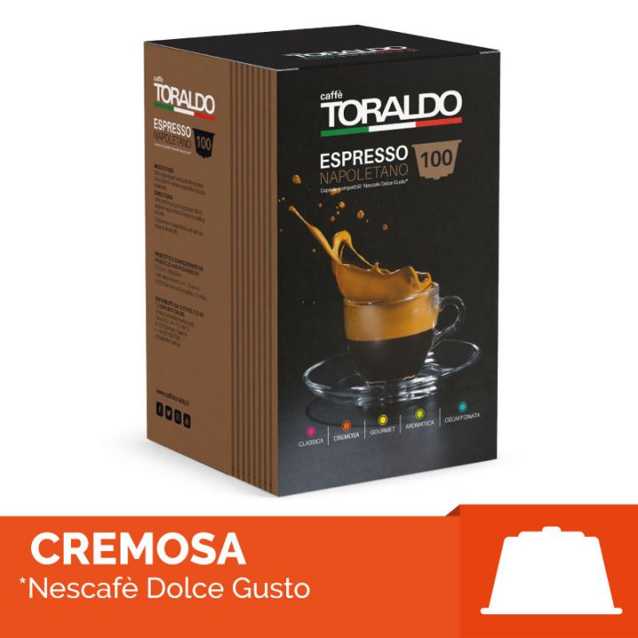 Capsule caffè Toraldo CREMOSA compatibili Dolce gusto