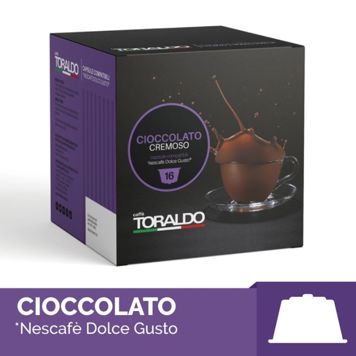 Capsule Toraldo Cioccolato Cremoso compatibili Dolce Gusto