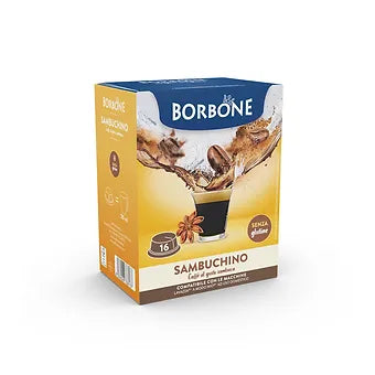 Capsule Borbone Solubile caffè e SAMBUCA x a modo mio