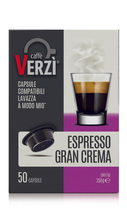 Capsule Caffè Verzì ESPRESSO GRAN CREMA compatibili A MODO MIO