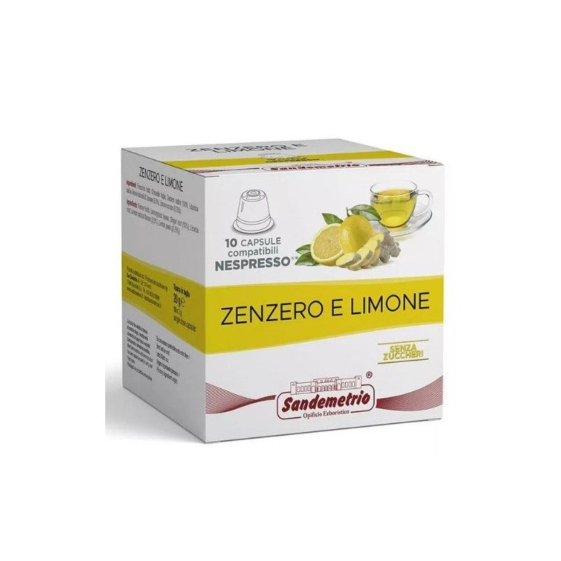 Capsule Sandemetrio Infuso Gusto Zenzero e Limone comp. Nespresso