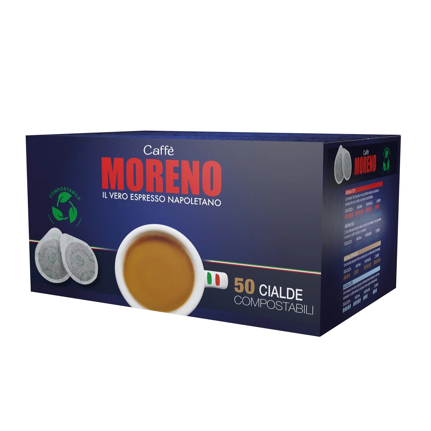 Cialde caffè 44 mm Moreno Miscela Dek