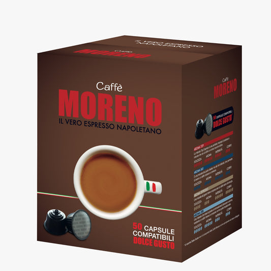 Capsule caffè Moreno miscela Dek compatibili Dolce Gusto