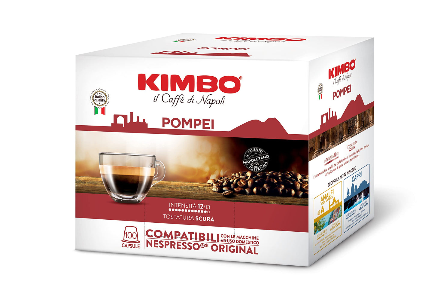 Capsule caffè Kimbo Miscela Pompei compatibili Nespresso