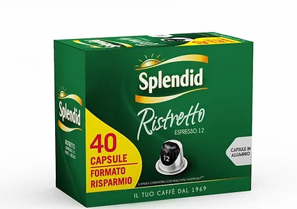 Capsule in alluminio caffè Splendid RISTRETTO compatibili Nespresso