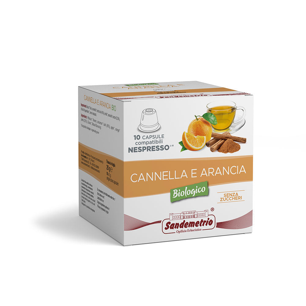 Capsule Sandemetrio Infuso Gusto Cannella e Arancia comp. Nespresso