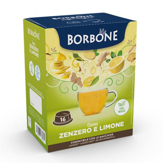 Capsule Borbone Solubile Tisana ZENZERO e LIMONE x a modo mio