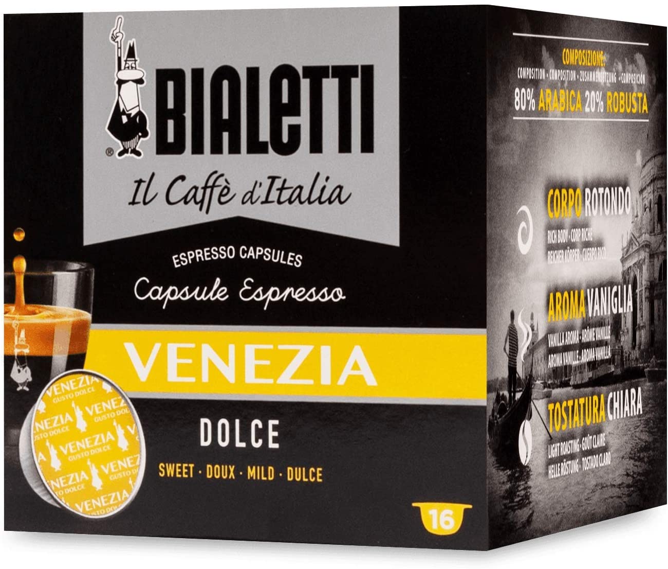 Capsule Bialetti caffè d'Italia Venezia (Gusto Dolce)