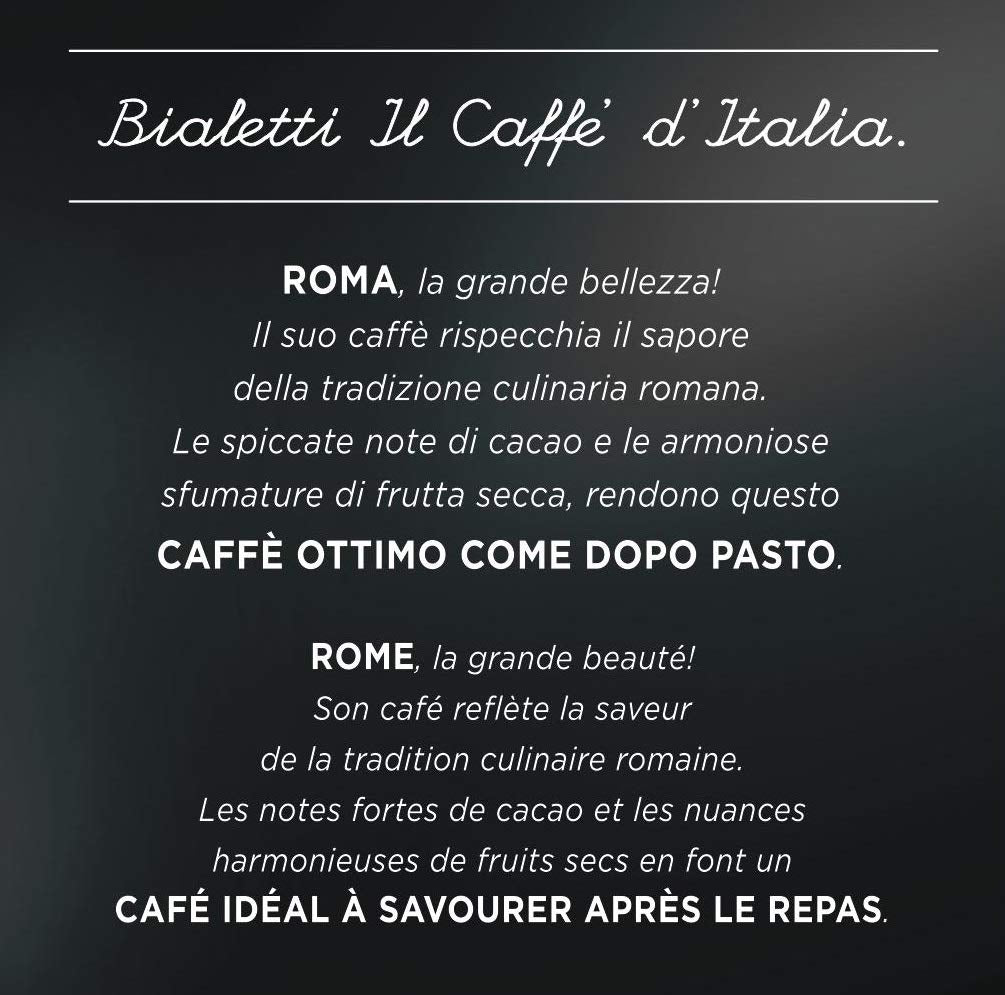 Caspule Caffè d'Italia Bialetti Roma (Gusto Intenso) compatibili Bialetti