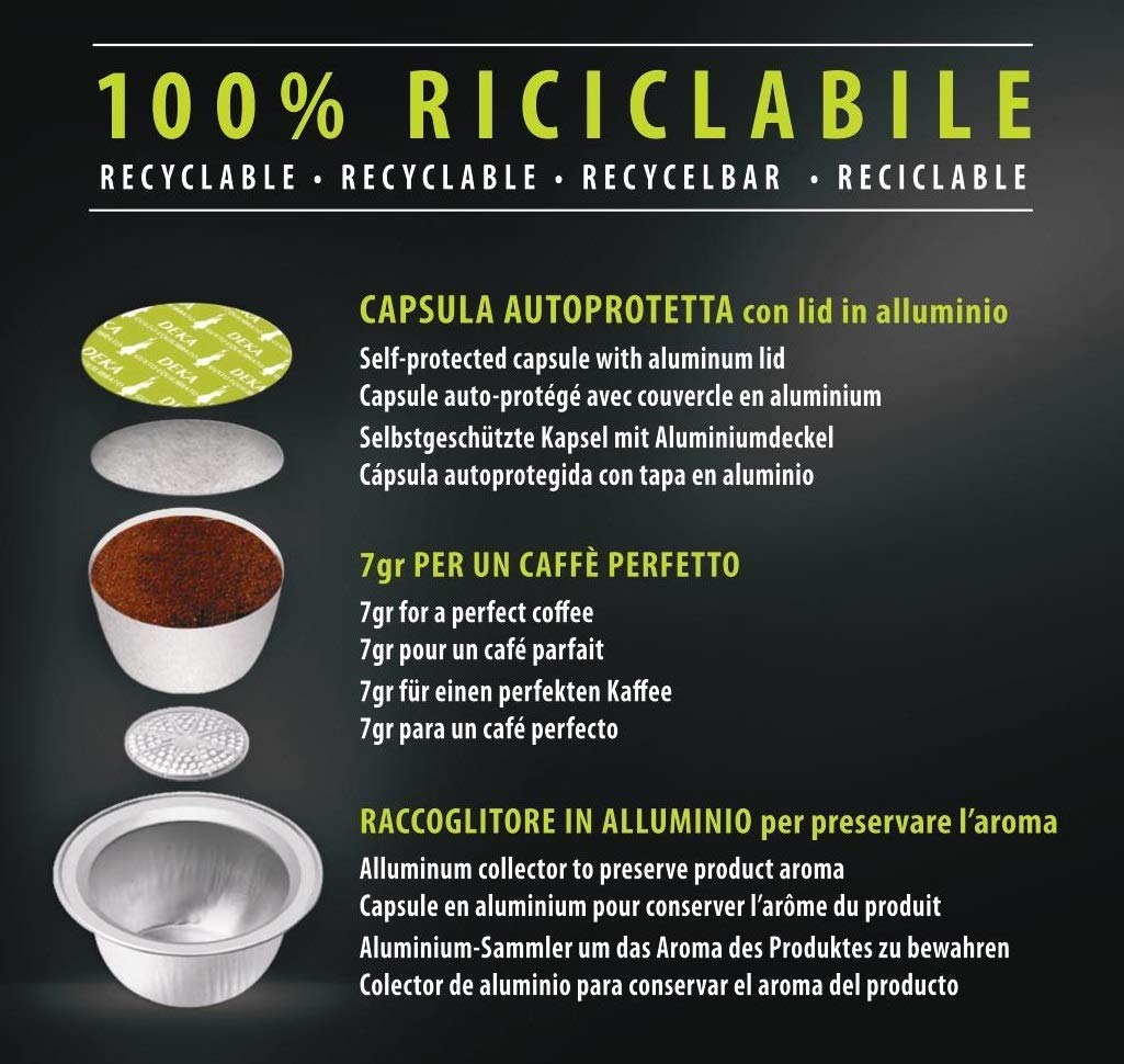 Capsule Bialetti caffè d'Italia Deka (Gusto Equilibrato)