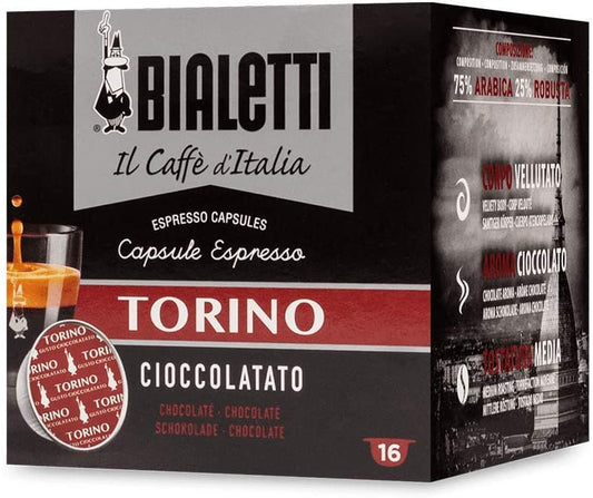 Capsule Bialetti caffè d'Italia Torino (Gusto Cioccolatato)