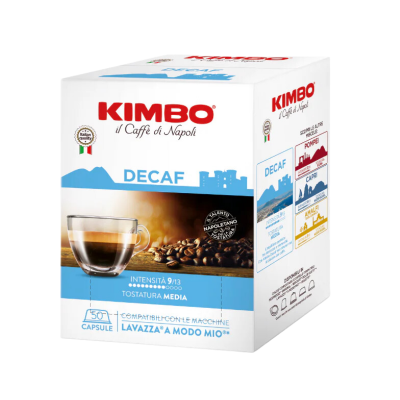 Capsule caffè Kimbo miscela Decaffeinato compatibili A Modo Mio